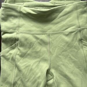 Lululemon pocket leggings light green